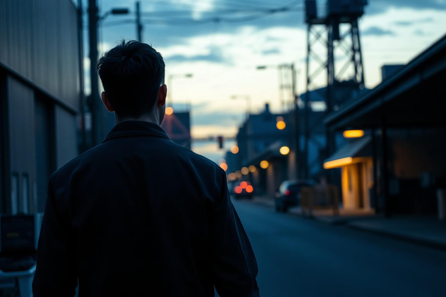 Uomo che torna dal lavoro stanco